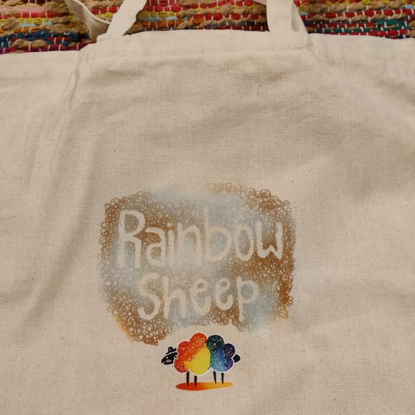 Rainbow Sheep Tote Bag